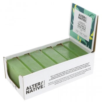 Alternative by Suma Glycerine Soap - Tea Tree & Aloe Vera - 6 x 90g