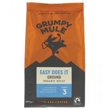 Grumpy Mule Easy Does It Decaf Ground Coffee -  200g