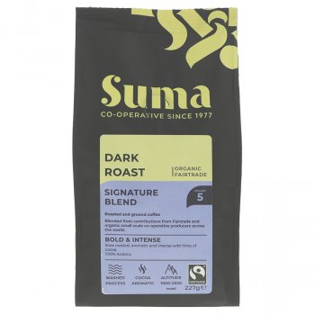 Suma Fair Trade Organic Dark Roast Ground Coffee -  227g