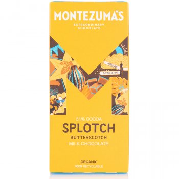 Montezumas Splotch 54% Milk Chocolate with Butterscotch Bar - 90g