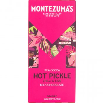 Montezumas Hot Pickle Milk Chocolate with Chilli & Lime Bar - 90g