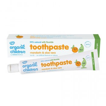 Green People Organic Children Mandarin & Aloe Vera Toothpaste with Fluoride - 50ml