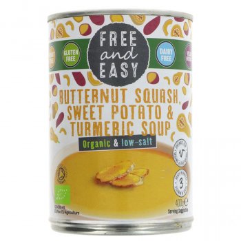 Free & Easy Butternut Squash, Sweet Potato & Turmeric Soup - 400g