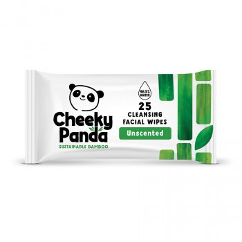 The Cheeky Panda Biodegradable Facial Cleansing Wipes - Unscented - 25 Wipes