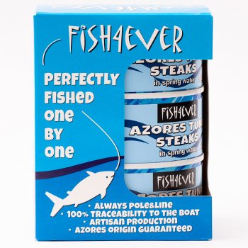 Fish 4 Ever Skipjack Tuna Steaks in Spring Water - 3 x 160g