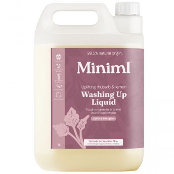 Miniml Washing Up Liquid Refill - Uplifting Rhubarb & Lemon - 5L