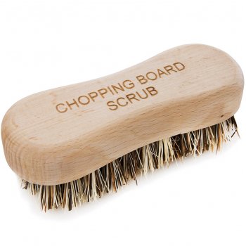 Eddingtons Valet Beechwood Chopping Board Scrub Brush