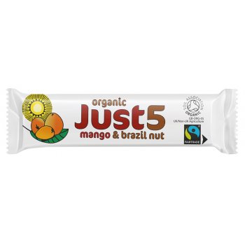 Tropical Wholefoods Just 5 Organic & Fairtrade Snack Bar - Mango & Brazil - 40g
