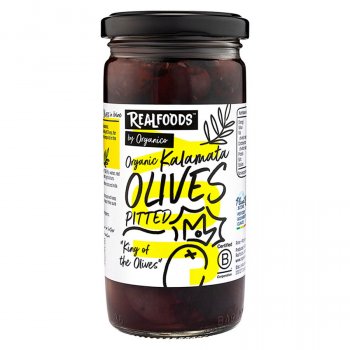Organico Kalamata Black Olives Pitted in Brine - 230g