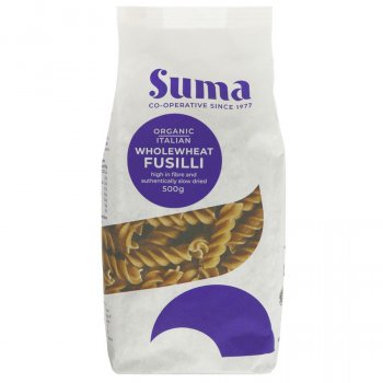 Suma Organic Wholewheat Fusilli Pasta - 500g