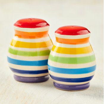 Hand Painted New Rainbow Salt & Pepper Shakers