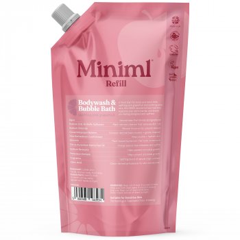 Miniml Bodywash & Bubble Bath Refill Pouch - Uplifting Pink Grapefruit - 1L
