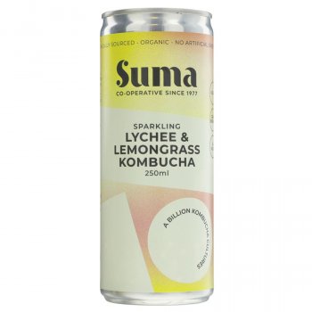 Suma Organic Sparkling Kombucha - Lychee & Lemongrass - 250ml