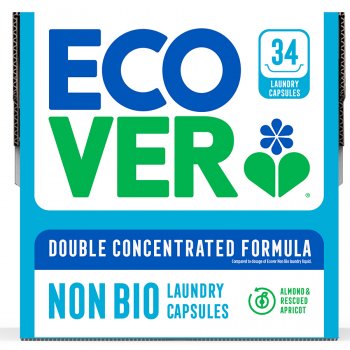 Ecover Non-Bio Laundry Capsules - Almond & Rescued Apricot - 34 Capsules