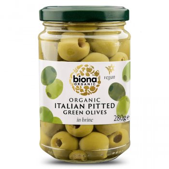 Biona Organic Italian Pitted Green Olives - 280g