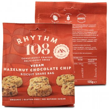 Rhythm 108 Biscuit Share Bag - Hazelnut Chocolate Chip - 135g