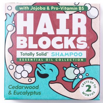 Hair Blocks Solid Shampoo - Cedarwood & Eucalyptus - 85g