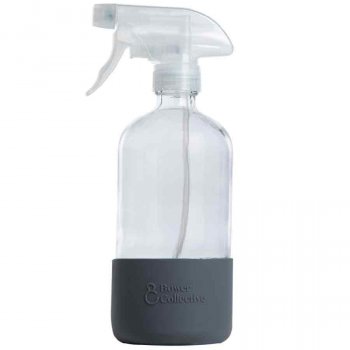 Bower Collective Reusable Glass Trigger Spray Bottle - Granite Silicone Sleeve - 500ml