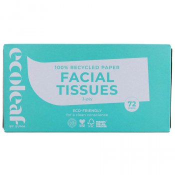 Ecoleaf Recycled Facial Tissues - 72 Sheets