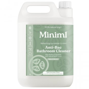 Miniml Anti-Bac Bathroom Cleaner Refill - Refreshing Cucumber & Mint - 5L