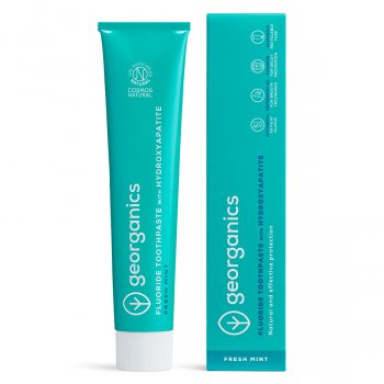 Georganics Fluoride Toothpaste with Hydroxyapatite - Fresh Mint - 75ml