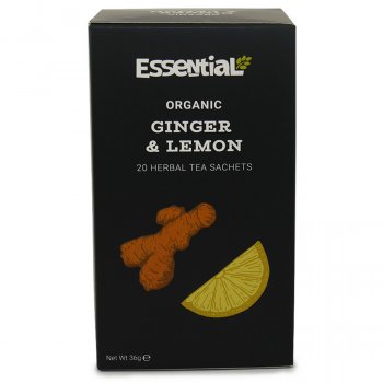 Essential Trading Organic Ginger & Lemon Herbal Tea - 20 Bags