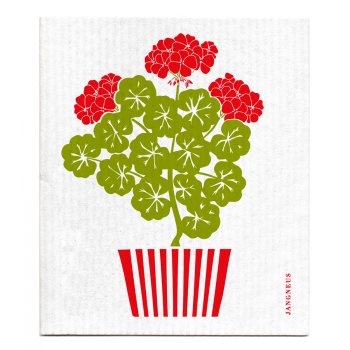 Jangneus Design Dish Cloths - Green & Red - Pack of 4