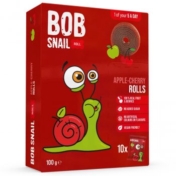 Bob Snail Fruit Rolls - Apple & Cherry - 100g