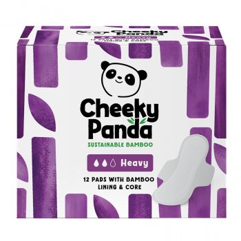 The Cheeky Panda Bamboo Core Pads With Wings - Heavy - Pack of 12