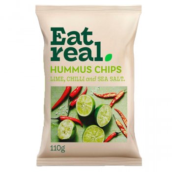 Eat Real Hummus Chilli Lime and Sea Salt Chips - 110g