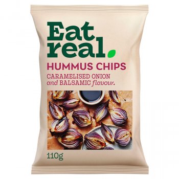 Eat Real Hummus Caramelised Onion & Balsamic Vinegar Chips - 110g