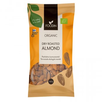 Foodin Organic Dry Roasted Almonds - 140g