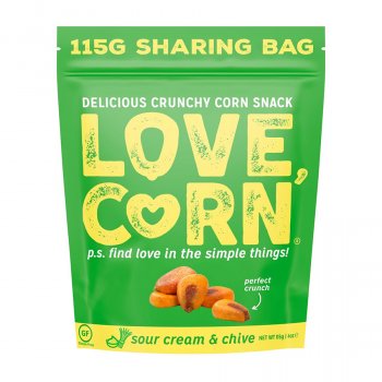 Love Corn Sour Cream & Chive Crunchy Corn - 115g