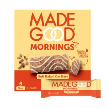 MadeGood Morning Oat Bar Cinnamon Bun - 5 x 30g