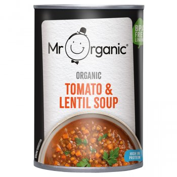 Mr Organic Tomato & Lentil Soup - 400g