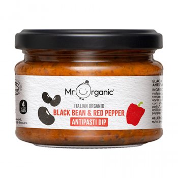 Mr Organic Black Bean & Red Pepper Antipasti Dip - 230g
