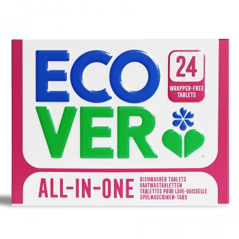 Ecover Wrapper Free All-in-One Dishwasher Tablets - 24 Tabs