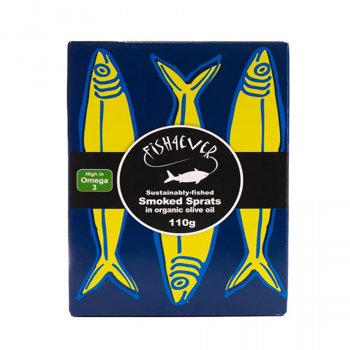 Fish 4 Ever Smoked Sprats in Organic Olive Oil - 110g