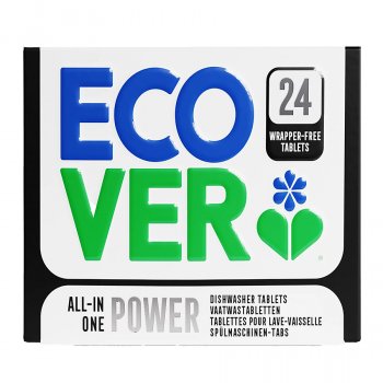 Ecover Wrapper Free All-In-One Power Dishwasher Tablets - 24 Tablets