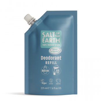 Salt of the Earth Natural Deodorant Roll-On Refill Pouch - Ocean Coconut - 225ml