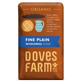 Doves Farm Organic Fine Plain Wholemeal Flour - 1kg
