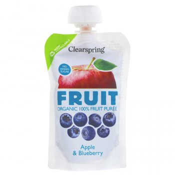 Clearspring Fruit Puree - Apple & Blueberry - 100g