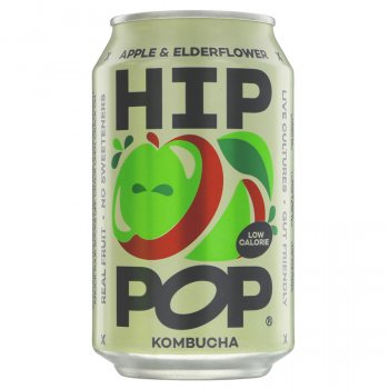 Hip Pop Apple & Elderflower Kombucha - 330ml