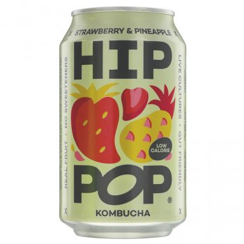 Hip Pop Strawberry & Pineapple Kombucha - 330ml