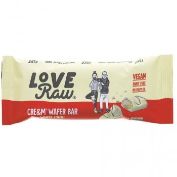 LoveRaw White Choc Cre&m Wafer Bar - 43g
