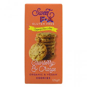 Sweet FA Gluten Free Cookies - Cranberry & Orange - 125g