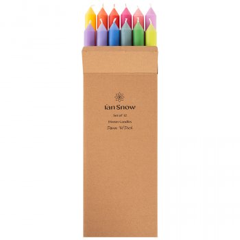 Ian Snow Dawn 'til Dusk Set of 12 Dinner Candles