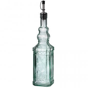 Recycled Glass Oil Bottle with Metal Pourer - 700ml
