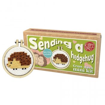 Match Box Cross Stitch Kit - Sending a Hedgehug