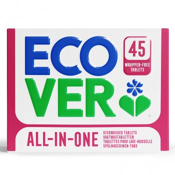 Ecover Wrapper Free All-in-One Dishwasher Tablets - 45 Tablets